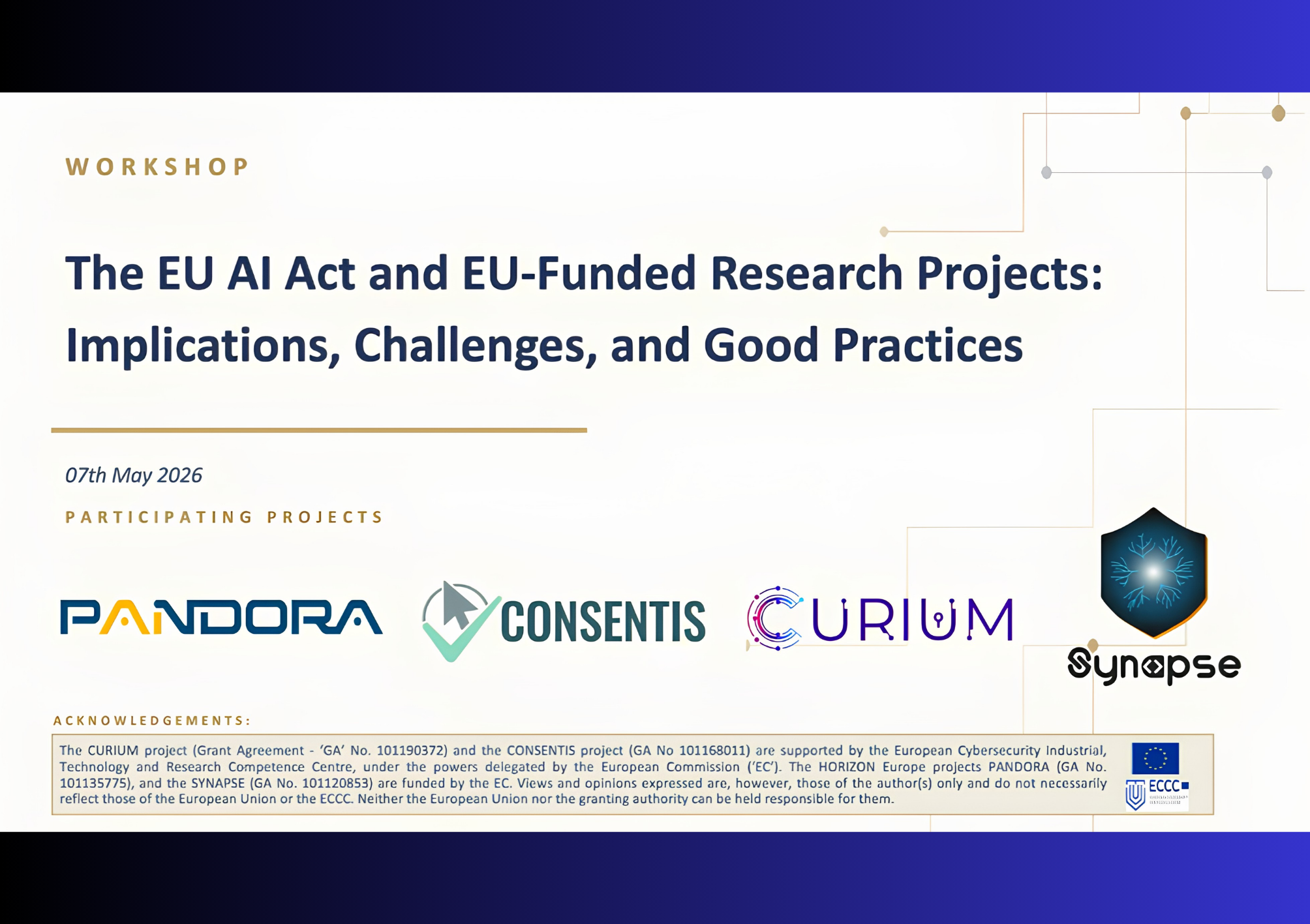 The EU AI Act and EU-Funded Research Projects
